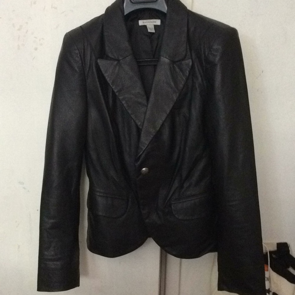 Boston proper leather jacket size 4